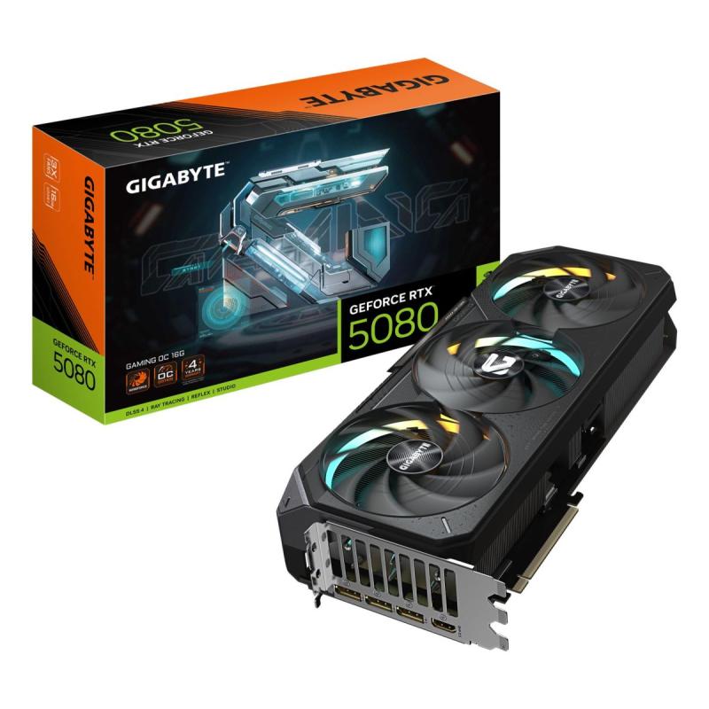 VGA PCIE16 RTX5080 16GB GDDR7/N5080GAMING OC-16GD GIGABYTE