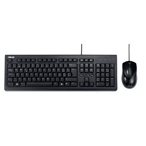 KEYBOARD +MOUSE OPTICAL U2000/ENG BK 90-XB1000KM000R0- ASUS