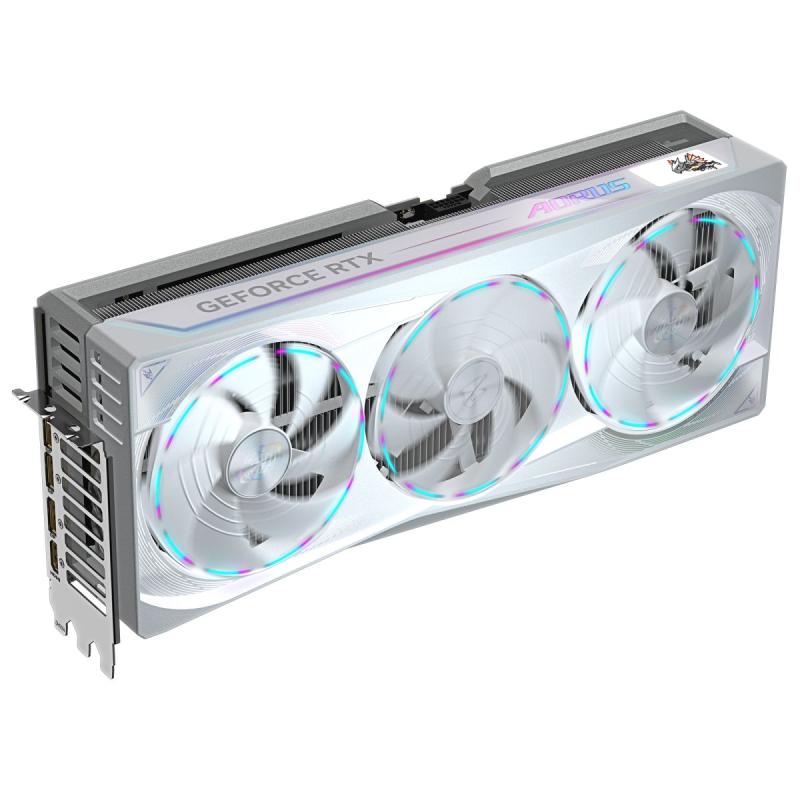 AORUS GeForce RTX 5090 MASTER ICE 32G Graphics Card - 32GB GDDR7, 512bit, PCI-E 5.0, 2655MHz Core Clock, 3 x DP 2.1a, 1 x HDMI 2.1b, NVIDIA DLSS 4, GV-N5090AORUSM ICE-32GD