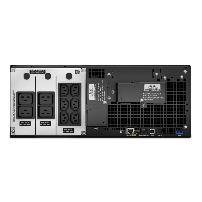 APC Smart-UPS On-Line SRT6KRMXLI - 6kW/VA, 6x C13 + 4x C19 + hardwire 1 phase output, rack mountable, Embedded NMC APC Smart-UPS On-Line SRT6KRMXLI - 6kW/VA, 6x C13 + 4x C19 + hardwire 1 phase output, rack mountable, Embedded NMC