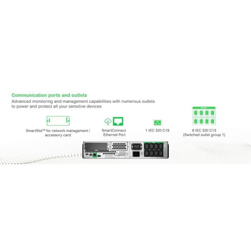APC Smart-UPS SMT3000RMI2UC- 8x C13, 1x C19, USB, Rackmount 2U, SmartConnect, 3000VA APC Smart-UPS SMT3000RMI2UC- 8x C13, 1x C19, USB, Rackmount 2U, SmartConnect, 3000VA