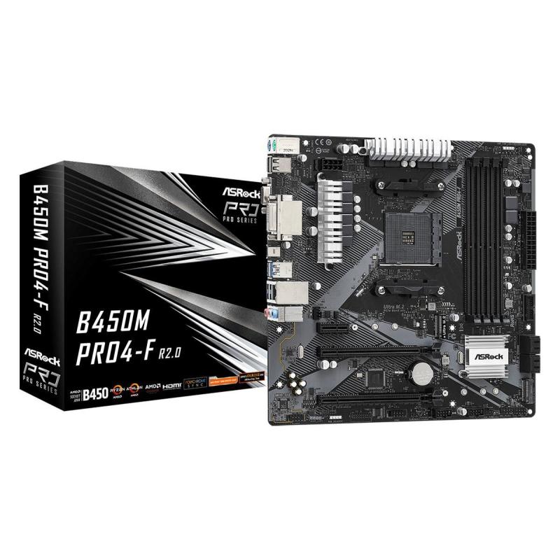 MB AMD B450 SAM4 MATX/B450M PRO4-F R2.0 ASROCK
