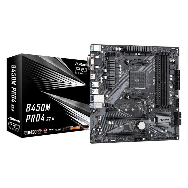 MB AMD B450 SAM4 MATX/B450M PRO4 R2.0 ASROCK