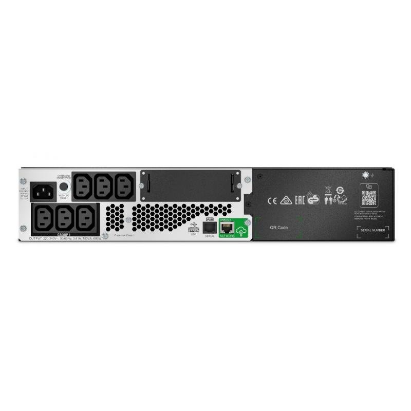 Smart-UPS, Line Interactive, 750VA, Lithium-ion, Rack/Tower, 2U, 230V, 6x IEC C13 outlets, SmartConnect Port+SmartSlot, Short Depth, AVR, LCD Smart-UPS, Line Interactive, 750VA, Lithium-ion, Rack/Tower, 2U, 230V, 6x IEC C13 outlets, SmartConnect Port+SmartSlot, Short Depth, AVR, LCD