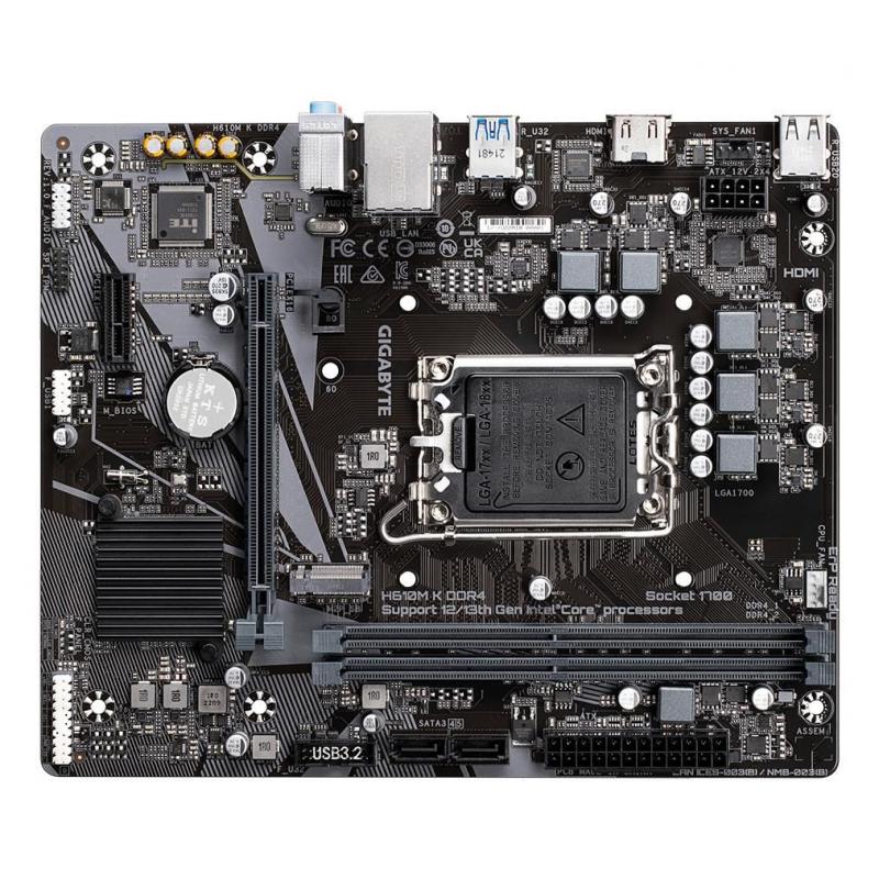 MB H610 S1700 MATX/H610M K DDR4 GIGABYTE MB H610 S1700 MATX/H610M K DDR4 GIGABYTE
