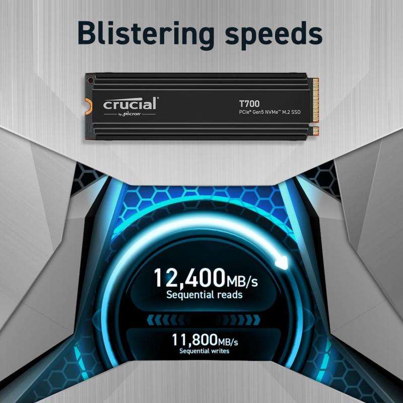 SSD PCIE G5 M.2 NVME 4TB W/HS/T700 CT4000T700SSD5 CRUCIAL