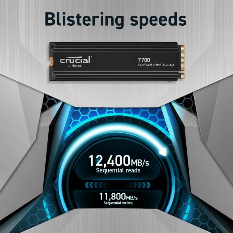 SSD PCIE G5 M.2 NVME 4TB W/HS/T700 CT4000T700SSD5 CRUCIAL
