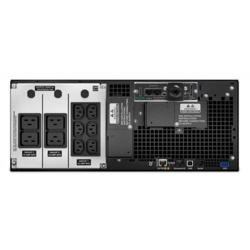 Smart-UPS On-Line, 6kVA/6kW, Rackmount 4U, 230V, 6x C13+4x C19 IEC outlets, Network Card+SmartSlot, Extended runtime, W/ rail kit, Marine Smart-UPS On-Line, 6kVA/6kW, Rackmount 4U, 230V, 6x C13+4x C19 IEC outlets, Network Card+SmartSlot, Extended runtime, W/ rail kit, Marine