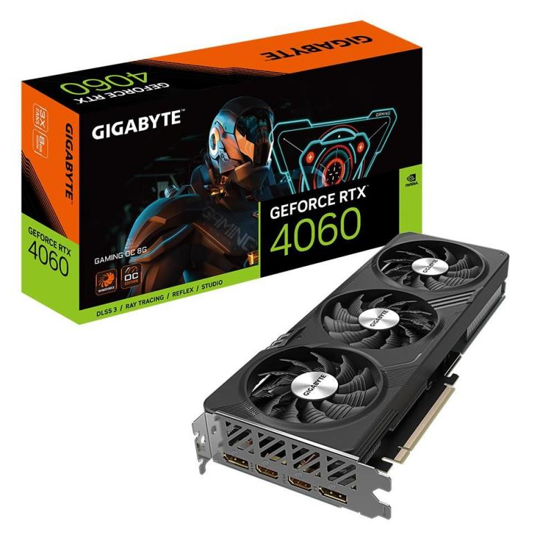 VGA PCIE16 RTX4060 8GB GDDR6/GV-N4060GAMING OC-8GD GIGABYTE