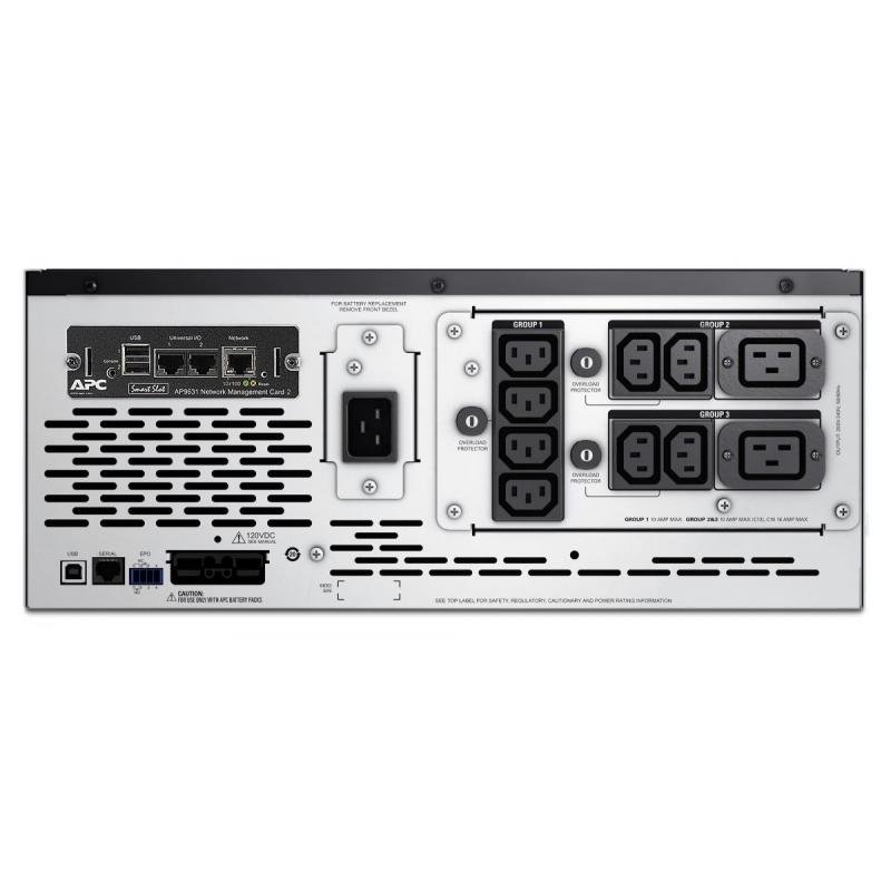 APC Smart-UPS X SMX2200HVNC - 2200VA, 8x C13 + 2x C19 outlet, USB, expandable runtime, short depth, NMC