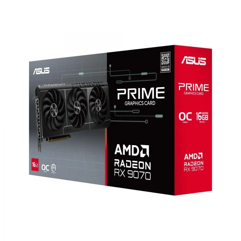VGA PCIE16 RX9070 16GB GDDR6/PRIME-RX9070-O16G ASUS
