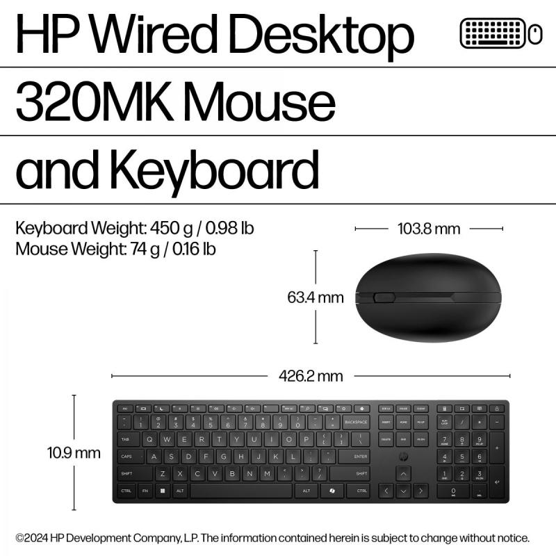KEYBOARD +MOUSE DESKTOP 320MK/COMBO 9SR36UT HP KEYBOARD +MOUSE DESKTOP 320MK/COMBO 9SR36UT HP